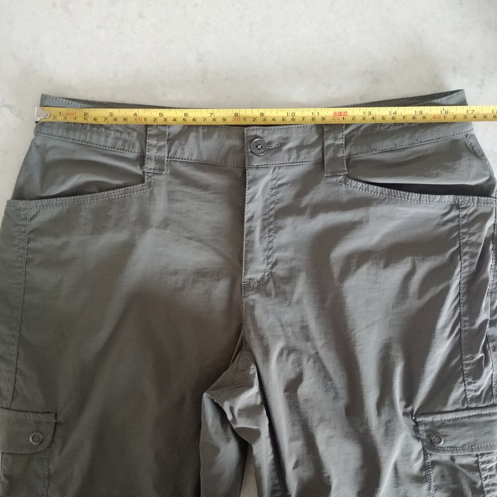 Windriver Womens athletic hiking pants nylon spandex neutral olive green grey 10 - Picture 11 of 14